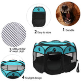 Portable Pet Playpen: Foldable Tent for Dogs and Cats - Indoor/Outdoor Safe Enclosure