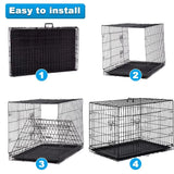 Dog Cage with Plastic Tray             