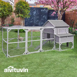 Large Chicken Coop with Run for 8-10 Chickens