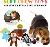 "Pet Toys Set: Squeaky Stuffed Animal Puppy Chew Toys for Small to Medium Dogs - Pack of 12 in Carry Bag"