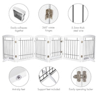 "Stylish Extra Wide Dog Gate with Walk-Through Door - Keep Your Pet Safe!"