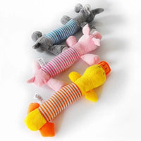 Adorable 3-Pack Plush Squeaky Dog Toys             