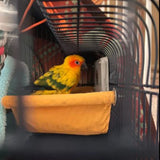 Bird Nest House Hanging Hammock Hideaway for Parrot Cage - Winter Warm Plush Fluffy Finch Shelter