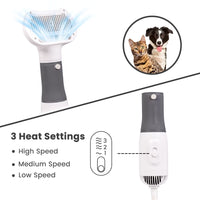 "2-in-1 Dog Hair Dryer & Grooming Brush – Adjustable Temperature Pet Care Tool for Small Dogs and Cats!"