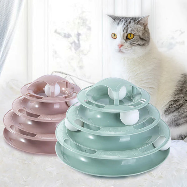 Cat Toy Tower - Engaging Tracks for Cat Intelligence and Amusement