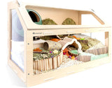 Spacious Hamster Cage with Easy-Access Oblique Opening Door       