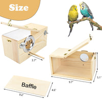  Wood Bird Breeding House for Parakeet, Lovebirds, Budgies, Conures, Parrots  and Cockatiel Nesting Box       