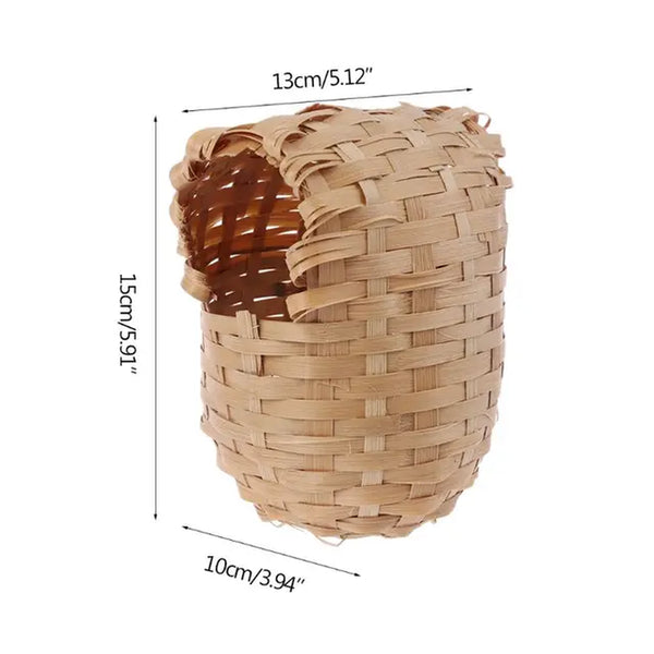 14Styles Birds Nest Bird Cage Natural Grass Egg Cage Bird House Outdoor Decorative Weaved Hanging Parrot Nest Houses Pet Bedroom