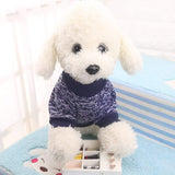 "Customizable Cozy Knitwear Sweater for Dogs - Thick & Warm Fleece Coat for Small to Medium Pets in Stylish Navy!"