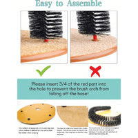 Interactive Cat Toy Arch with Grooming Brush and Scratching Pad