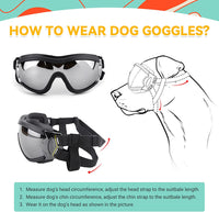 "Ultimate Dog Goggles for Large Breeds - Stylish Eye Protection for Riding, Biking, and Driving!"