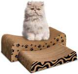 Dual Function Cat Scratcher - Durable Cardboard Scratching Board for Indoor Cats