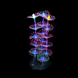 4 Pack Glow Aquarium Decorations Coral Reef Glowing Mushroom Anemone Simulation Glow Plant Glowing Effect Silicone for Fish Tank Decorations