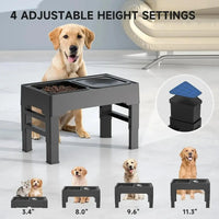 Elevate Your Dogs & Cats Dining Experience with an Adjustable Food and Water Bowl!