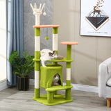 Multi-Level Cat Tree Scratcher Tower with Condo, Furniture, and Climbing Toy