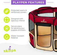 Portable Medium 45"X45"X24" Pet Playpen with Carrying Case for Dogs and Cats