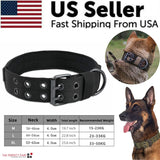 Tactical Heavy Duty Nylon Large Dog Collar with Metal Buckle - 2" Wide