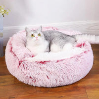 Cozy Plush Pet Bed: Perfect Retreat for Cats and Dogs - Non-Slip Bottom, Easy to Clean