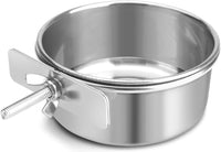 Premium Stainless Steel Bird Bowls with Clamp     