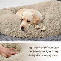 Large Washable Round Dog Bed for Large Dogs, Medium Donut Dog Bed, Comfortable Calming Cuddler Bed for Dogs