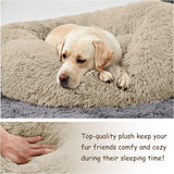 Large Washable Round Dog Bed for Large Dogs, Medium Donut Dog Bed, Comfortable Calming Cuddler Bed for Dogs