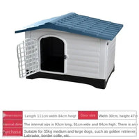 Plastic Warm Kennel Rainproof Outdoor Medium and Large Dog House Golden Retriever Dog Cage Dog House Sun Protection Dog Supplie