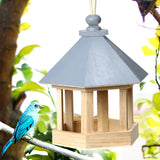 Charming Wooden Birdhouse & Feeder for Outdoor Garden Decor  