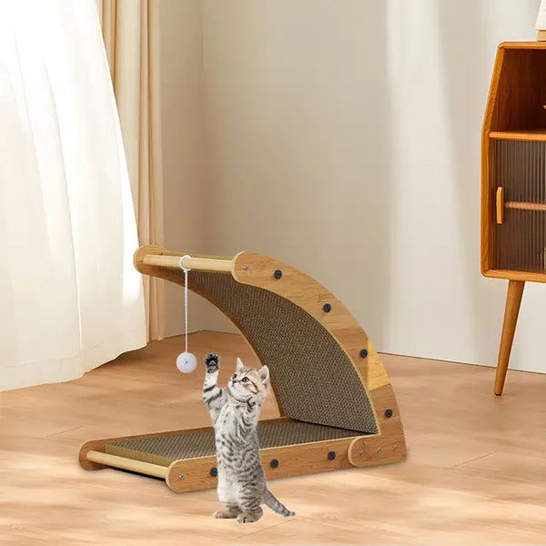 Interactive Cat Scratcher Cardboard for Indoor Cats - Rest and Play Area for Small, Medium, and Large Cats