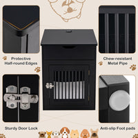 Stylish 2-in-1 Dog House with Convenient Drawer and Versatile Wired/Wireless Charging