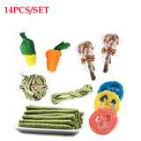 7Pc Small Pets Chewable Toys and Tooth Cleaning.      