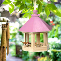 Charming Wooden Birdhouse & Feeder for Outdoor Garden Decor  