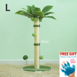 "Cactus Cat Scratching Post with Sisal Rope and Teaser Ball for Kittens and Cats"