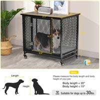 "Premium Wooden Dog Crate with Plush Bed and Tray - Ideal for Dogs of All Sizes"