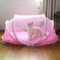 "Folding Portable Pet Tent: The Ultimate Outdoor Haven for Cats and Small Dogs!"