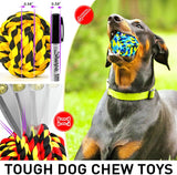 "Ultimate XL Dog Chew Toy Set for Aggressive Chewers – Durable Balls & Tough Cotton Rope