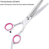 Professional Dog Grooming Scissors Set - Stainless Straight, Curved & Thinning Shears