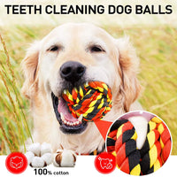 "Ultimate XL Dog Chew Toy Set for Aggressive Chewers – Durable Balls & Tough Cotton Rope