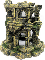 European Castle Aquarium Decorations - Ancient Roman Column Ruins Fish Tank Hideout Rocks