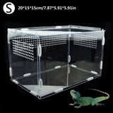 "Acrylic Reptile Breeding Box: Ideal for Spiders, Lizards, Scorpions, and Insects!"