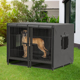 Heavy Duty Double Door Dog Crate:   