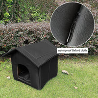 "Cozy Outdoor Pet Cave: Weatherproof Cat & Dog Shelter"