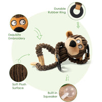 "Interactive Monkey Plush Puppy Chew Toys for Small Dogs - Perfect for Teething and Training!"