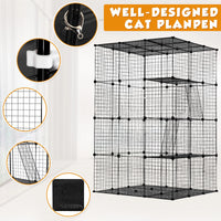 Extra Large DIY Cat Cage Playpen: Spacious Metal Wire Pet Kennel for Indoor Small Animals