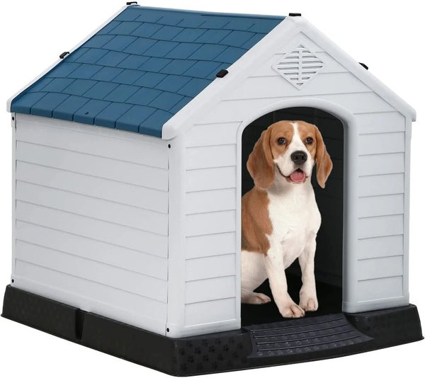 Dog House Pet Kennel with Air Vents, Indoor & Outdoor