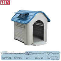 Plastic Warm Kennel Rainproof Outdoor Medium and Large Dog House Golden Retriever Dog Cage Dog House Sun Protection Dog Supplie