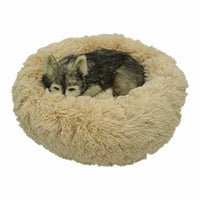 Luxurious Round Plush Dog Bed for Pets - Overseas Warehouse Dropshipping