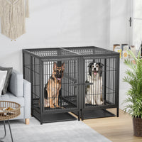 Heavy Duty Double Door Dog Crate:   