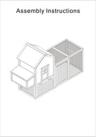 "Spacious 12 Sq. Ft. Chicken Coop & Run Combo for 3 Chickens - Zebediah"