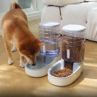 "Meikuler 3.8L Smart Pet Feeder & Water Dispenser Set – Perfect for Dogs, Cats, and All Pets (Stylish Grey)"