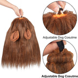 "Realistic Lion Mane Costume for Medium to Large Dogs - Perfect for Halloween Fun!"